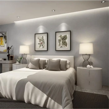 beibehang Висококачествени светло сиви тапети модерна минималистична спалня хол ТЕЛЕВИЗИЯ фон на стената прости офис тапети тапети
