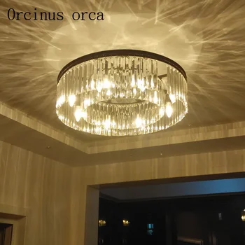 Модерен кристална тавана лампа спалня хол сватбена стая топъл и романтичен европейски стил през цялата кристална лампа безплатна доставка